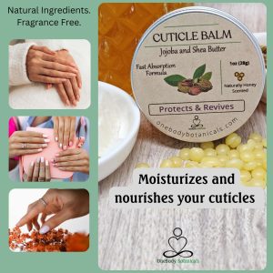 Natural cuticle balm with jojoba. Fast absorption, non-greasy formula