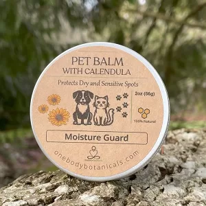 2oz can Pet Balm with Calendula - Moisture Guard. Natural Pet Balm. OneBody Botanicals