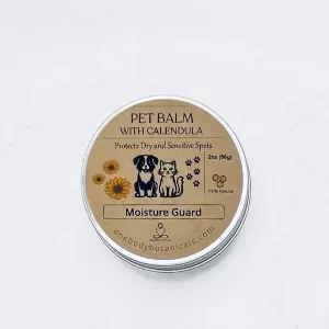 Natural Pet Balm offers gentle relief for dry noses, paw pads, and irritated spots. Made with natural ingredients and a mild, lick-safe formula,