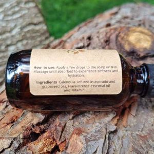 Calendula Oil for scalp and skin oneboby botanicals