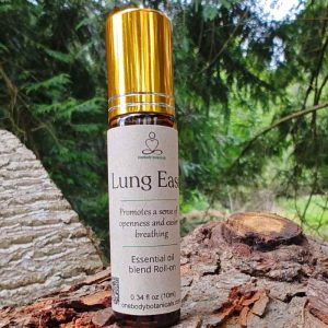 Aromatherapy Roll-on Lung Ease to help open airways onebody botanicals