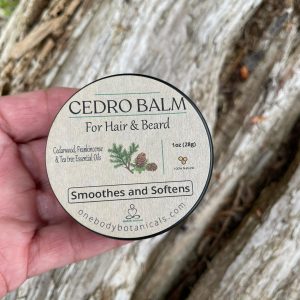 Cedro Balm - Cedarwood Balm for hair and beard. Natural, with tea tree, frankincense and cedarwood essential oils - onebody botanicals